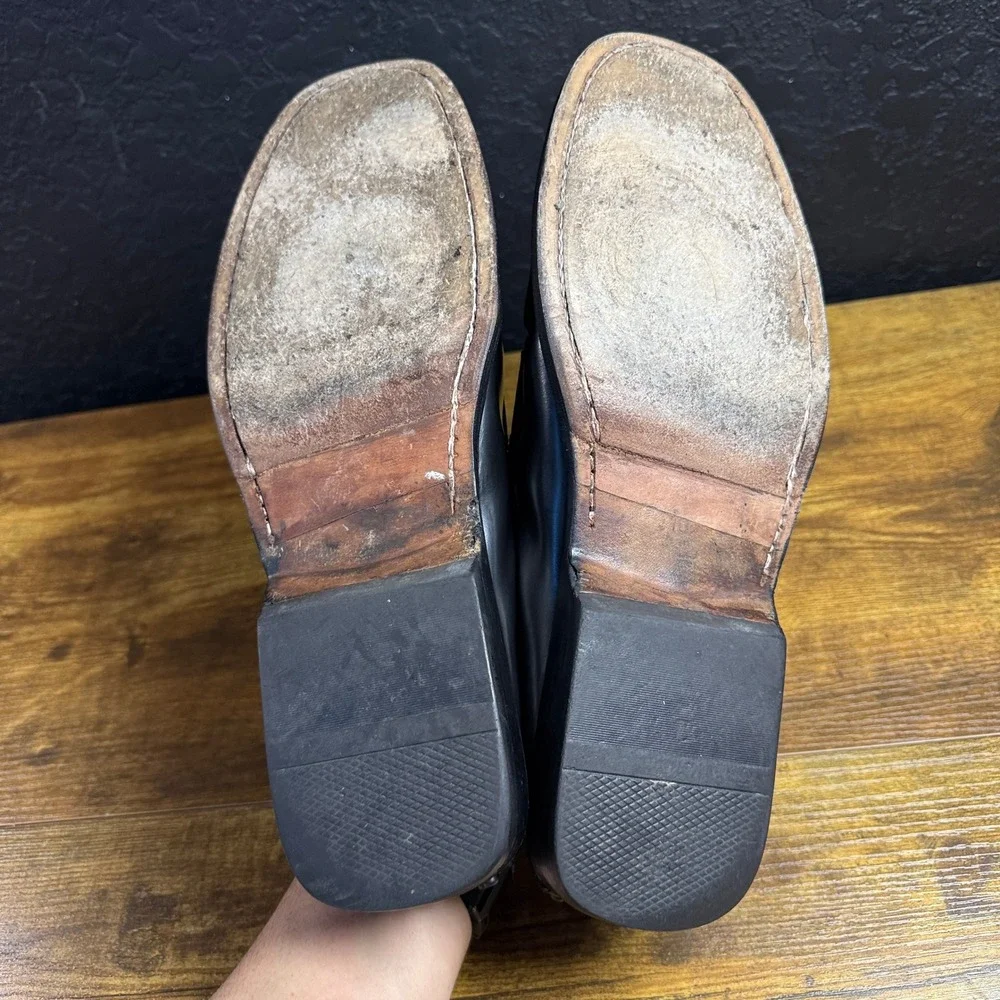 Tod's Gomma Penny Loafer Black Leather Dress Shoes Mens 10.5